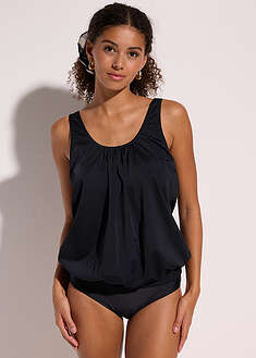 Top de tankini oversize con corte de globo