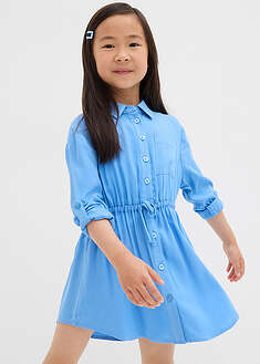 Vestido camisero de viscosa fluida