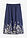 Falda midi de algodón orgánico puro - azul marino/crudo con estampado gráfico - bonprix
