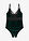 Body de terciopelo con abertura - Esmeralda-negro - VENUS