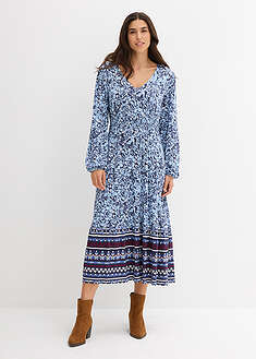 Vestido largo de mezcla suave de viscosa y elastano