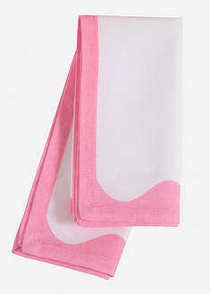 Servilletas de algodón orgánico con borde de color (2 unidades)