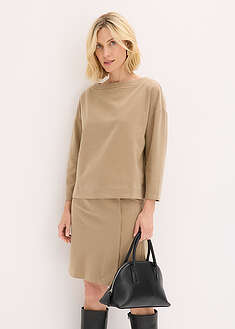 Túnica con diseño en espiga de tejido firme