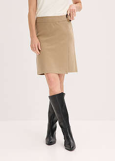 Falda con aspecto cruzado y patrón de espiga