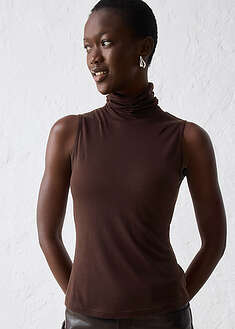 Top de mezcla de lana suave