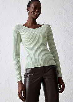 Jersey de punto fino con lana merina