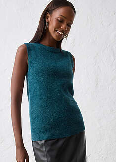 Jersey sin mangas de lana con alpaca