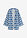 Blusa tipo kimono - Blanco-azul - bonprix