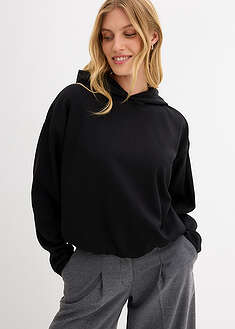 Sudadera con capucha de mezcla de viscosa ligeramente brillante