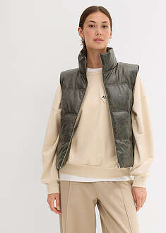 Chaleco acolchado de piel sintética