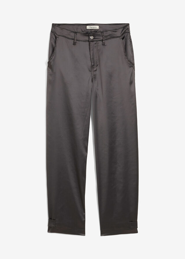Pantalón barrel con satén fluido