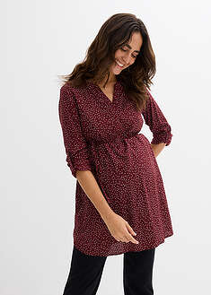 Vestido camisero premamá/de lactancia 2 en 1 de viscosa fluida