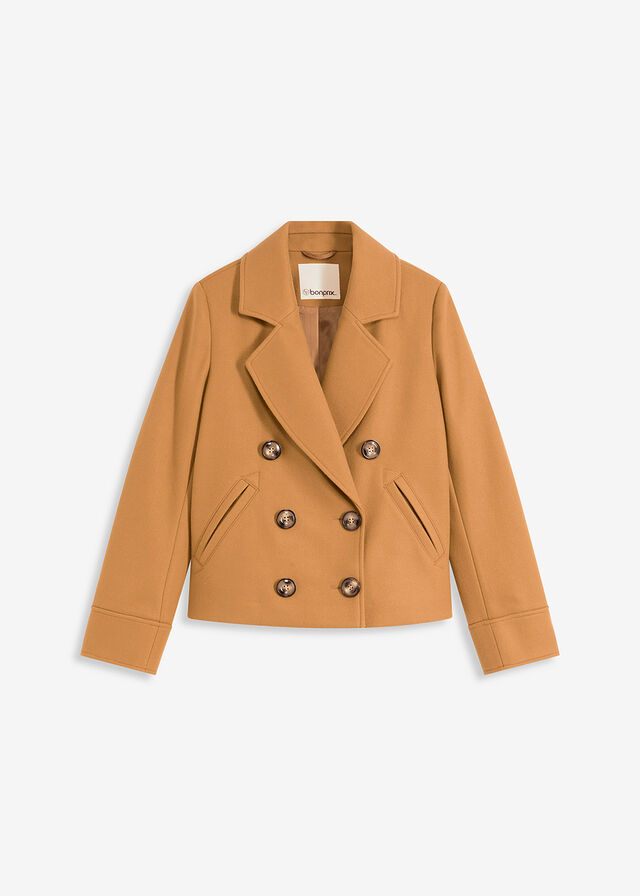 Chaqueta corta con aspecto de lana