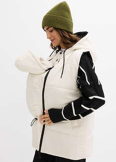 Chaleco premamá forrado 4 en 1 con función reversible e inserto de porteo