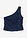 Top con un hombro al descubierto y bordado - Azul - bonprix