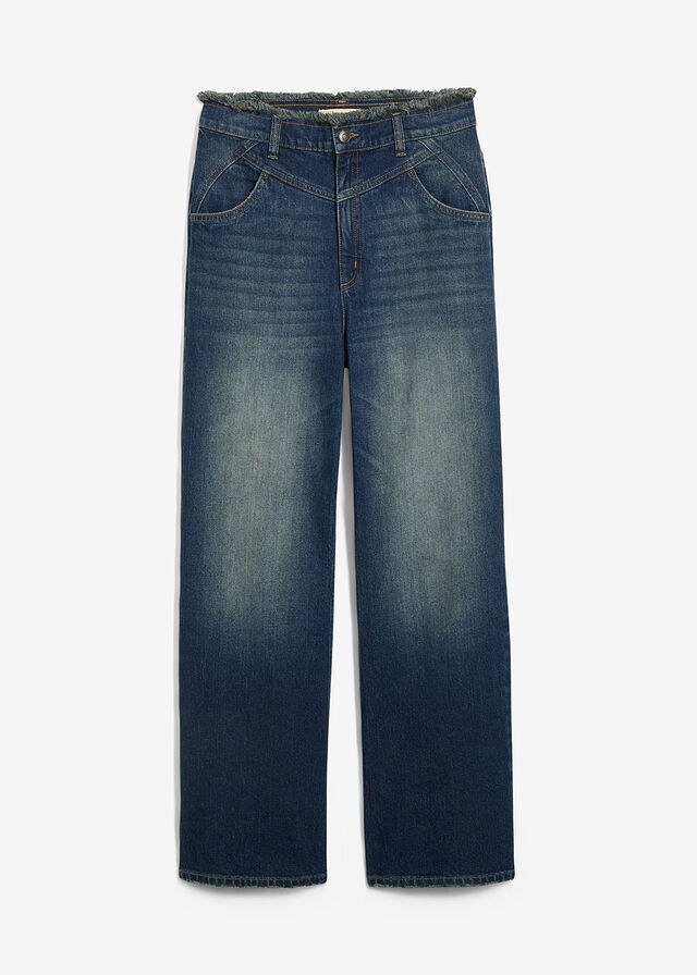 Vaqueros straight, high waist