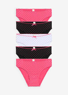 Slip con algodón suave y lazo de satén (5 unidades)