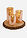 Objeto con velas led (3 piezas) - oro metálico-crudo - bonprix