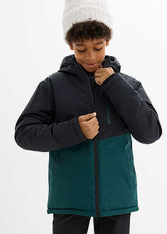 Chaqueta impermeable de invierno con capucha y diseño en color block