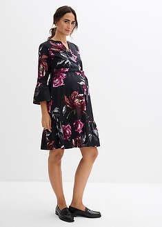 Vestido camisero premamá/de lactancia de satén de algodón orgánico puro