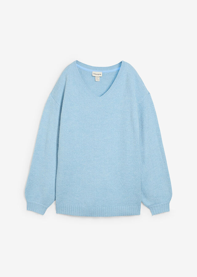 Suave jersey de punto fino con mangas abullonadas