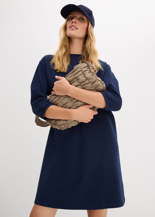 Vestido acampanado tipo sudadera Azul marino • € • bonprix