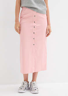 Falda midi de sarga