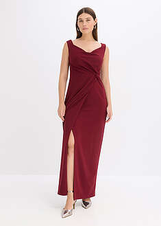 Vestido con escote bañera de crepé estructurado