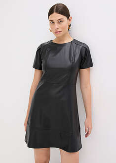 Vestido corto de piel sintética