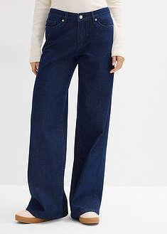 Vaqueros de pernera ancha, mid waist, largo completo y low stretch