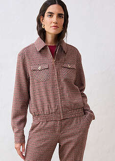 Cazadora de mezcla de lana suave