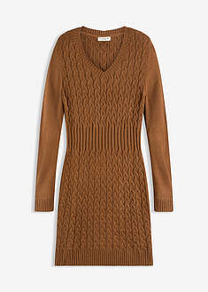 vestido-de-punto-con-patron-trenzado