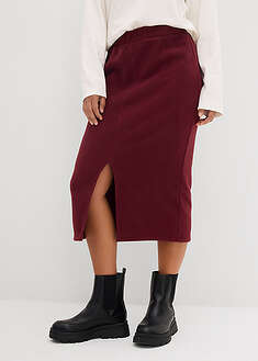 Falda midi de forro polar