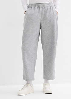 Pantalón con aspecto de lana y corte barrel