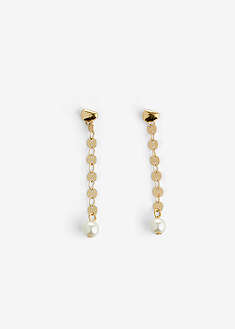 Pendientes con perla de vidrio