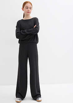 Jersey de punto fino y pantalón de punto de suave mezcla de viscosa (2 piezas)