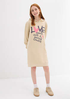 Vestido tipo sudadera con capucha de algodón orgánico puro