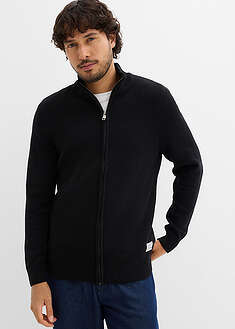 Chaqueta de punto con cuello alto y algodón reciclado