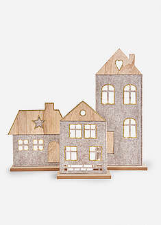 Casa decorativas led (3 unidades)