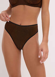 Tanga de material brillante