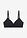 Bralette acolchado sin aros de algodón orgánico de canalé - Negro - bonprix