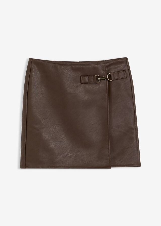 Falda de piel sintética