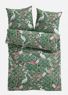 Ropa de cama con garzas