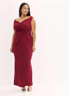 Vestido con escote bañera de crepé estructurado