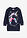 Vestido tipo sudadera de algodón puro - Azul marino estampado - bonprix