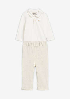 Body y pantalón de algodón orgánico puro (2 piezas)