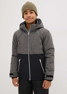 Chaqueta guateada de invierno con capucha y diseño en color block