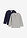 Camiseta henley de manga larga con algodón orgánico (2 unidades) - gris claro jaspeado+azul marino - bonprix