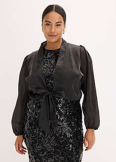 Bolero de tul fino con detalle de lazo