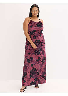 Vestido largo de terciopelo brillante